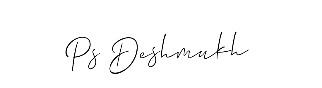 You should practise on your own different ways (Allison_Script) to write your name (Ps Deshmukh) in signature. don't let someone else do it for you. Ps Deshmukh signature style 2 images and pictures png