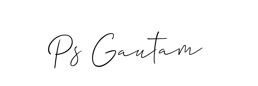 How to make Ps Gautam signature? Allison_Script is a professional autograph style. Create handwritten signature for Ps Gautam name. Ps Gautam signature style 2 images and pictures png