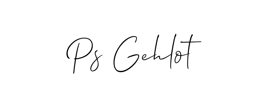 Make a short Ps Gehlot signature style. Manage your documents anywhere anytime using Allison_Script. Create and add eSignatures, submit forms, share and send files easily. Ps Gehlot signature style 2 images and pictures png