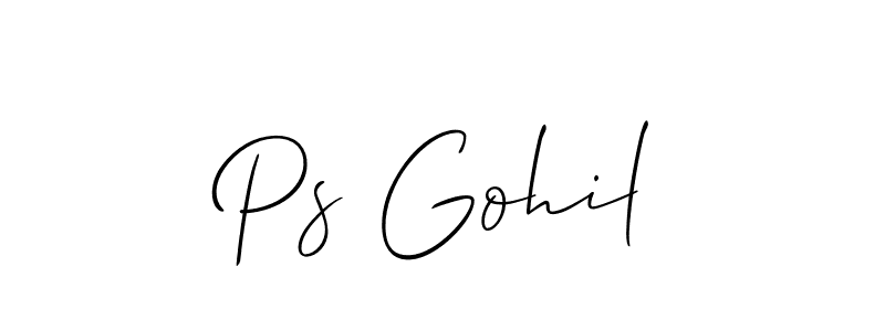 Also we have Ps Gohil name is the best signature style. Create professional handwritten signature collection using Allison_Script autograph style. Ps Gohil signature style 2 images and pictures png