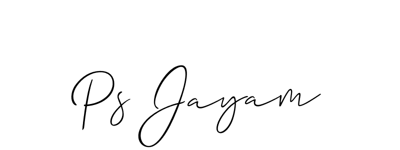 Once you've used our free online signature maker to create your best signature Allison_Script style, it's time to enjoy all of the benefits that Ps Jayam name signing documents. Ps Jayam signature style 2 images and pictures png