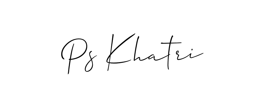 Use a signature maker to create a handwritten signature online. With this signature software, you can design (Allison_Script) your own signature for name Ps Khatri. Ps Khatri signature style 2 images and pictures png