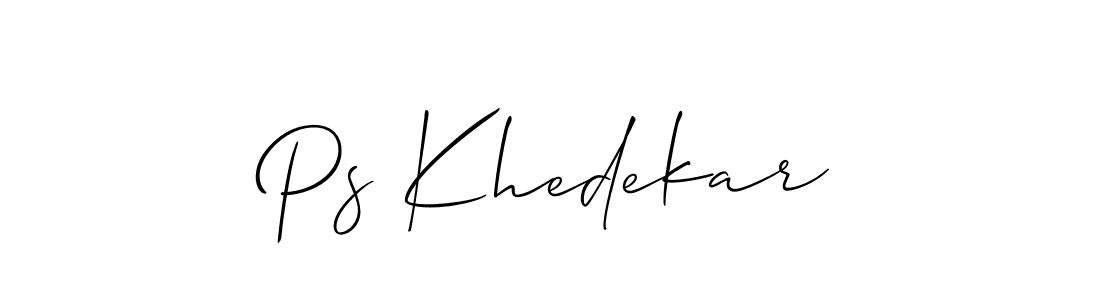 Also we have Ps Khedekar name is the best signature style. Create professional handwritten signature collection using Allison_Script autograph style. Ps Khedekar signature style 2 images and pictures png