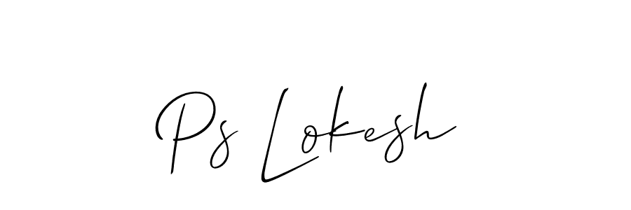 Use a signature maker to create a handwritten signature online. With this signature software, you can design (Allison_Script) your own signature for name Ps Lokesh. Ps Lokesh signature style 2 images and pictures png