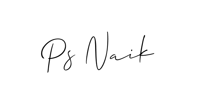 How to make Ps Naik signature? Allison_Script is a professional autograph style. Create handwritten signature for Ps Naik name. Ps Naik signature style 2 images and pictures png