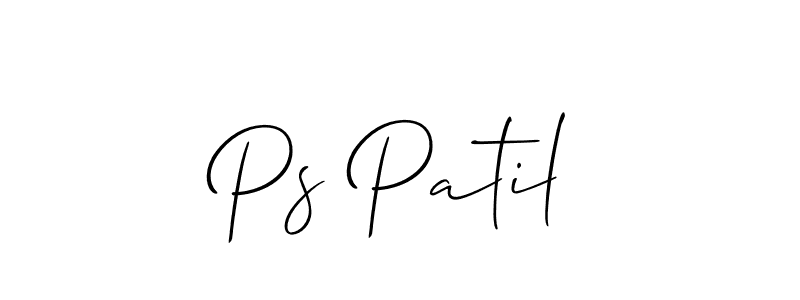 It looks lik you need a new signature style for name Ps Patil. Design unique handwritten (Allison_Script) signature with our free signature maker in just a few clicks. Ps Patil signature style 2 images and pictures png