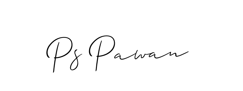 Also we have Ps Pawan name is the best signature style. Create professional handwritten signature collection using Allison_Script autograph style. Ps Pawan signature style 2 images and pictures png