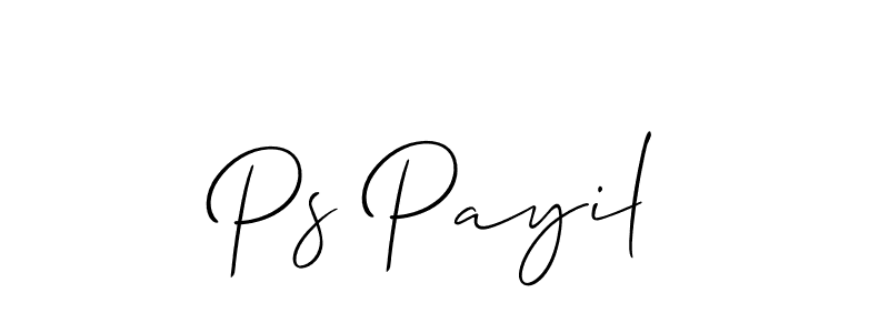 Allison_Script is a professional signature style that is perfect for those who want to add a touch of class to their signature. It is also a great choice for those who want to make their signature more unique. Get Ps Payil name to fancy signature for free. Ps Payil signature style 2 images and pictures png
