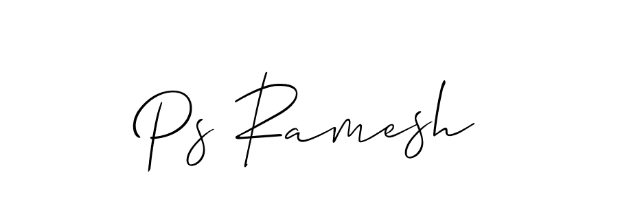 Use a signature maker to create a handwritten signature online. With this signature software, you can design (Allison_Script) your own signature for name Ps Ramesh. Ps Ramesh signature style 2 images and pictures png
