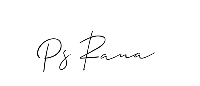 The best way (Allison_Script) to make a short signature is to pick only two or three words in your name. The name Ps Rana include a total of six letters. For converting this name. Ps Rana signature style 2 images and pictures png