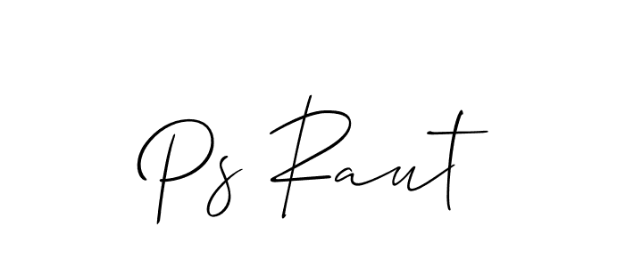 Use a signature maker to create a handwritten signature online. With this signature software, you can design (Allison_Script) your own signature for name Ps Raut. Ps Raut signature style 2 images and pictures png