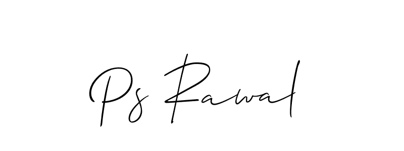 How to make Ps Rawal name signature. Use Allison_Script style for creating short signs online. This is the latest handwritten sign. Ps Rawal signature style 2 images and pictures png