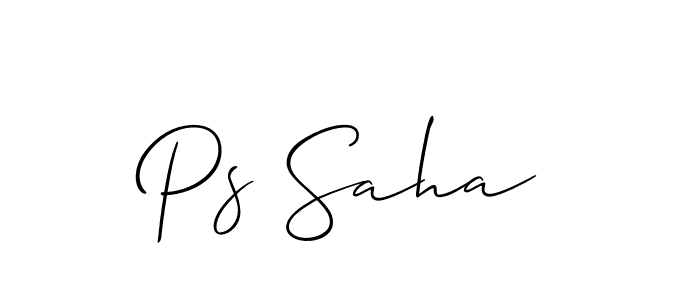 Make a beautiful signature design for name Ps Saha. Use this online signature maker to create a handwritten signature for free. Ps Saha signature style 2 images and pictures png