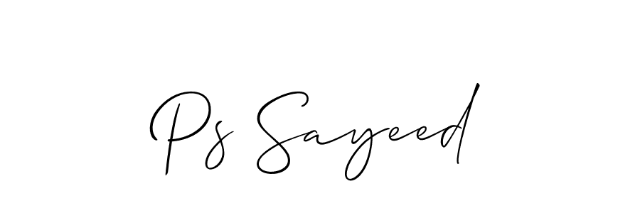 Similarly Allison_Script is the best handwritten signature design. Signature creator online .You can use it as an online autograph creator for name Ps Sayeed. Ps Sayeed signature style 2 images and pictures png