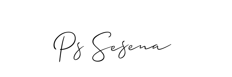 Make a beautiful signature design for name Ps Sesena. With this signature (Allison_Script) style, you can create a handwritten signature for free. Ps Sesena signature style 2 images and pictures png