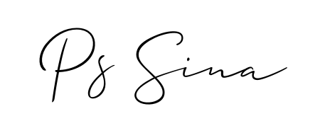 You should practise on your own different ways (Allison_Script) to write your name (Ps Sina) in signature. Don't let someone else do it for you. Ps Sina signature style 2 images and pictures png