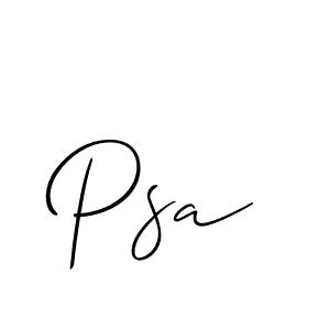 Create a beautiful signature design for name Psa. With this signature (Allison_Script) fonts, you can make a handwritten signature for free. Psa signature style 2 images and pictures png