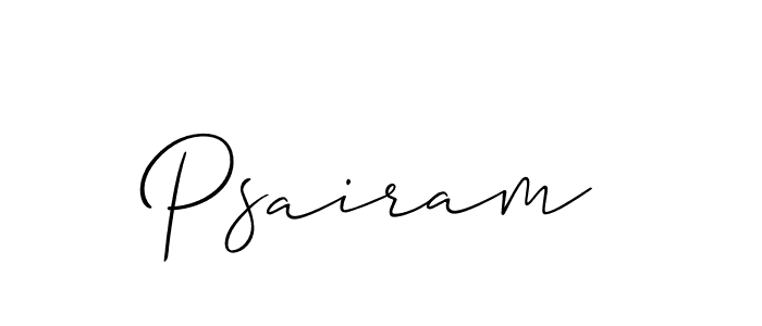 Psairam stylish signature style. Best Handwritten Sign (Allison_Script) for my name. Handwritten Signature Collection Ideas for my name Psairam. Psairam signature style 2 images and pictures png