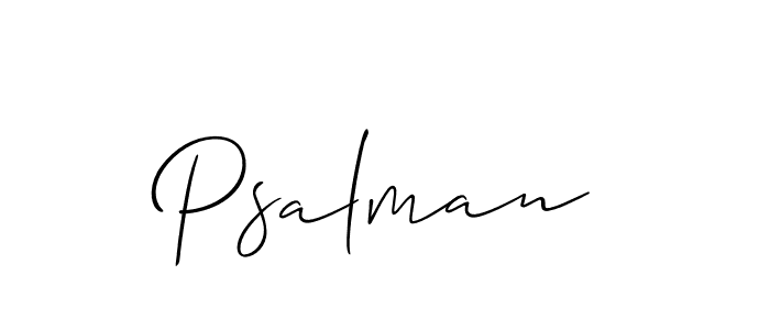 The best way (Allison_Script) to make a short signature is to pick only two or three words in your name. The name Psalman include a total of six letters. For converting this name. Psalman signature style 2 images and pictures png