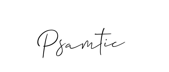 How to make Psamtic name signature. Use Allison_Script style for creating short signs online. This is the latest handwritten sign. Psamtic signature style 2 images and pictures png