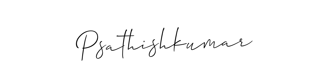 How to make Psathishkumar signature? Allison_Script is a professional autograph style. Create handwritten signature for Psathishkumar name. Psathishkumar signature style 2 images and pictures png