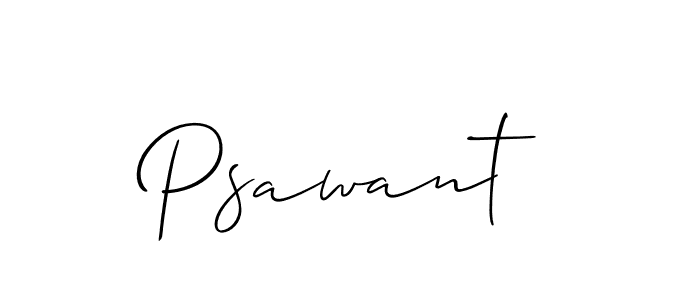 Make a beautiful signature design for name Psawant. With this signature (Allison_Script) style, you can create a handwritten signature for free. Psawant signature style 2 images and pictures png
