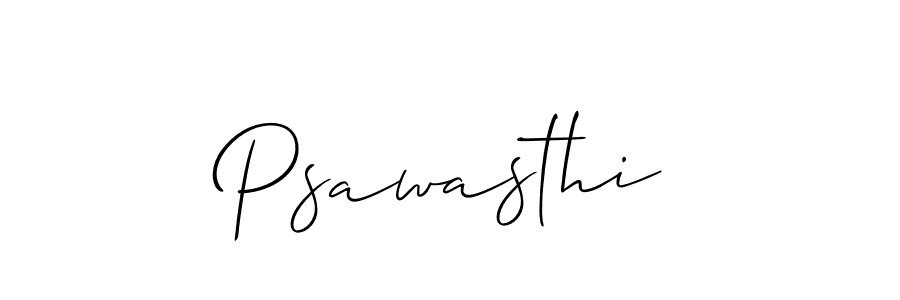 Make a beautiful signature design for name Psawasthi. With this signature (Allison_Script) style, you can create a handwritten signature for free. Psawasthi signature style 2 images and pictures png