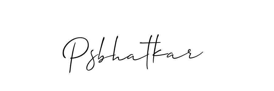 Use a signature maker to create a handwritten signature online. With this signature software, you can design (Allison_Script) your own signature for name Psbhatkar. Psbhatkar signature style 2 images and pictures png
