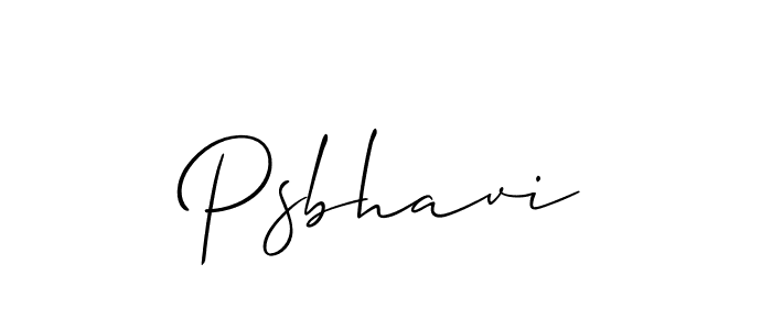 Also we have Psbhavi name is the best signature style. Create professional handwritten signature collection using Allison_Script autograph style. Psbhavi signature style 2 images and pictures png