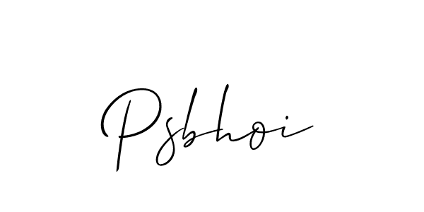 It looks lik you need a new signature style for name Psbhoi. Design unique handwritten (Allison_Script) signature with our free signature maker in just a few clicks. Psbhoi signature style 2 images and pictures png