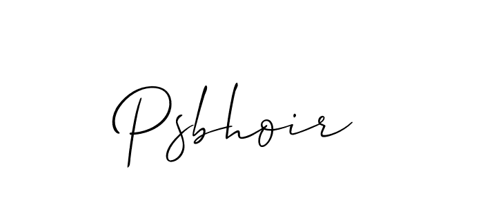 Also we have Psbhoir name is the best signature style. Create professional handwritten signature collection using Allison_Script autograph style. Psbhoir signature style 2 images and pictures png