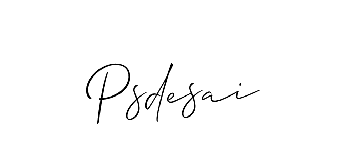You should practise on your own different ways (Allison_Script) to write your name (Psdesai) in signature. don't let someone else do it for you. Psdesai signature style 2 images and pictures png