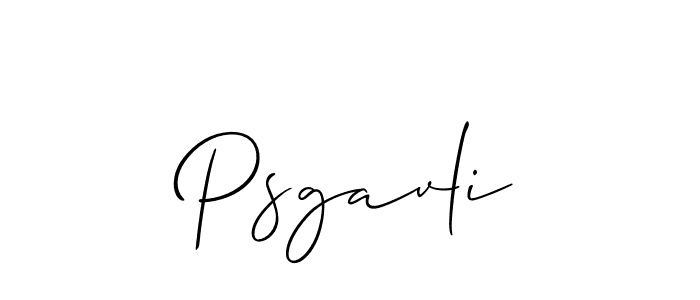 Make a beautiful signature design for name Psgavli. With this signature (Allison_Script) style, you can create a handwritten signature for free. Psgavli signature style 2 images and pictures png