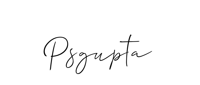 Psgupta stylish signature style. Best Handwritten Sign (Allison_Script) for my name. Handwritten Signature Collection Ideas for my name Psgupta. Psgupta signature style 2 images and pictures png