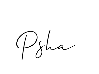 How to make Psha signature? Allison_Script is a professional autograph style. Create handwritten signature for Psha name. Psha signature style 2 images and pictures png