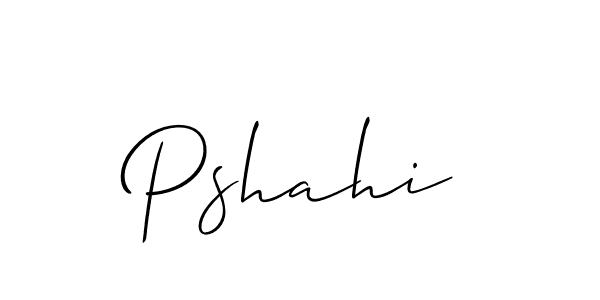 How to make Pshahi signature? Allison_Script is a professional autograph style. Create handwritten signature for Pshahi name. Pshahi signature style 2 images and pictures png