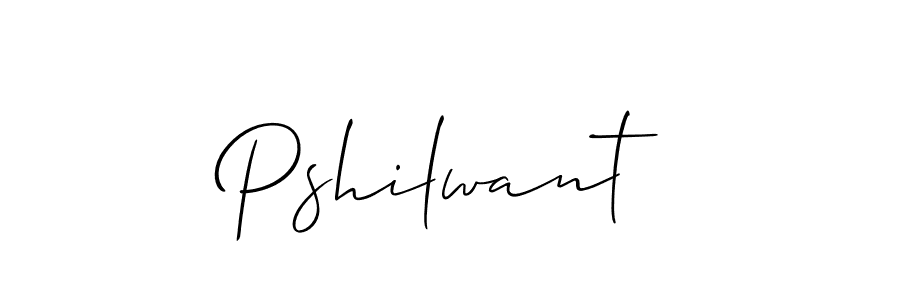 The best way (Allison_Script) to make a short signature is to pick only two or three words in your name. The name Pshilwant include a total of six letters. For converting this name. Pshilwant signature style 2 images and pictures png