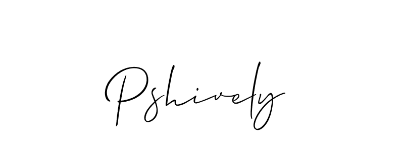 You should practise on your own different ways (Allison_Script) to write your name (Pshively) in signature. don't let someone else do it for you. Pshively signature style 2 images and pictures png