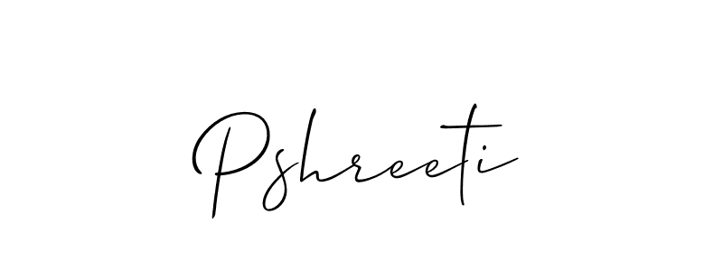 How to make Pshreeti signature? Allison_Script is a professional autograph style. Create handwritten signature for Pshreeti name. Pshreeti signature style 2 images and pictures png