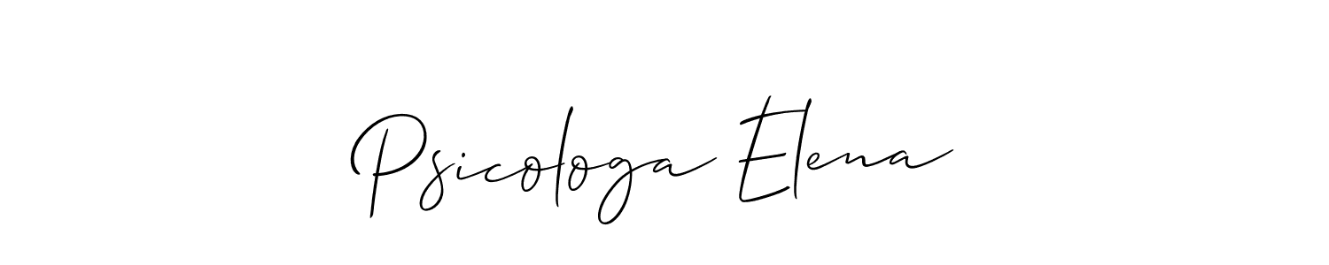 Psicologa Elena stylish signature style. Best Handwritten Sign (Allison_Script) for my name. Handwritten Signature Collection Ideas for my name Psicologa Elena. Psicologa Elena signature style 2 images and pictures png