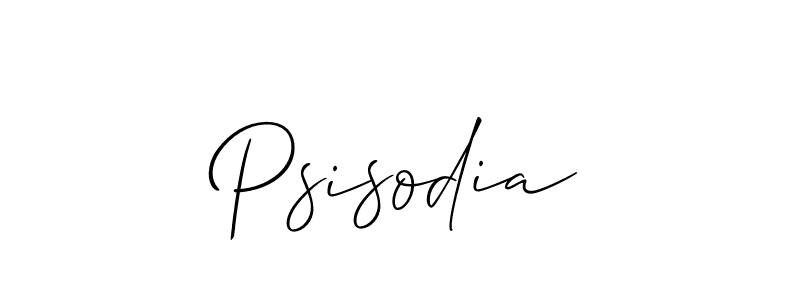 Create a beautiful signature design for name Psisodia. With this signature (Allison_Script) fonts, you can make a handwritten signature for free. Psisodia signature style 2 images and pictures png