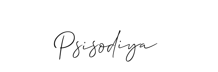 It looks lik you need a new signature style for name Psisodiya. Design unique handwritten (Allison_Script) signature with our free signature maker in just a few clicks. Psisodiya signature style 2 images and pictures png