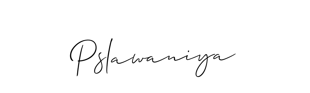 It looks lik you need a new signature style for name Pslawaniya. Design unique handwritten (Allison_Script) signature with our free signature maker in just a few clicks. Pslawaniya signature style 2 images and pictures png