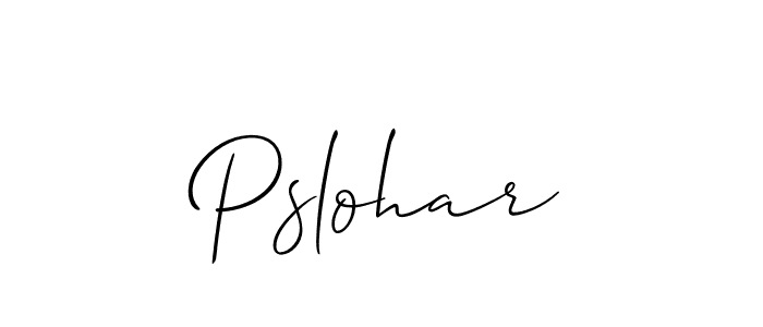 Similarly Allison_Script is the best handwritten signature design. Signature creator online .You can use it as an online autograph creator for name Pslohar. Pslohar signature style 2 images and pictures png