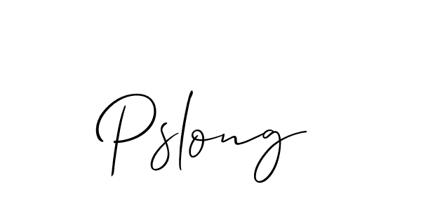 Make a beautiful signature design for name Pslong. With this signature (Allison_Script) style, you can create a handwritten signature for free. Pslong signature style 2 images and pictures png