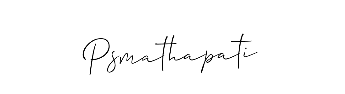 Allison_Script is a professional signature style that is perfect for those who want to add a touch of class to their signature. It is also a great choice for those who want to make their signature more unique. Get Psmathapati name to fancy signature for free. Psmathapati signature style 2 images and pictures png