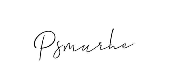 Allison_Script is a professional signature style that is perfect for those who want to add a touch of class to their signature. It is also a great choice for those who want to make their signature more unique. Get Psmurhe name to fancy signature for free. Psmurhe signature style 2 images and pictures png