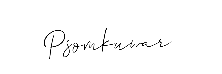 Use a signature maker to create a handwritten signature online. With this signature software, you can design (Allison_Script) your own signature for name Psomkuwar. Psomkuwar signature style 2 images and pictures png