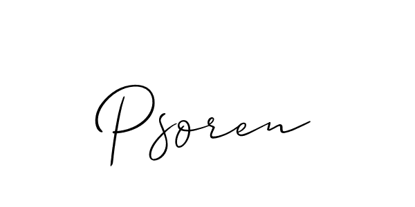 How to Draw Psoren signature style? Allison_Script is a latest design signature styles for name Psoren. Psoren signature style 2 images and pictures png