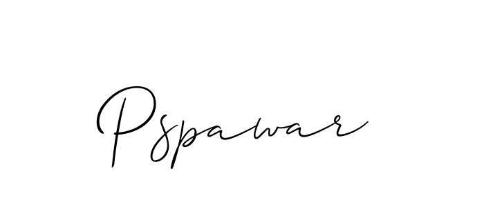 How to make Pspawar signature? Allison_Script is a professional autograph style. Create handwritten signature for Pspawar name. Pspawar signature style 2 images and pictures png